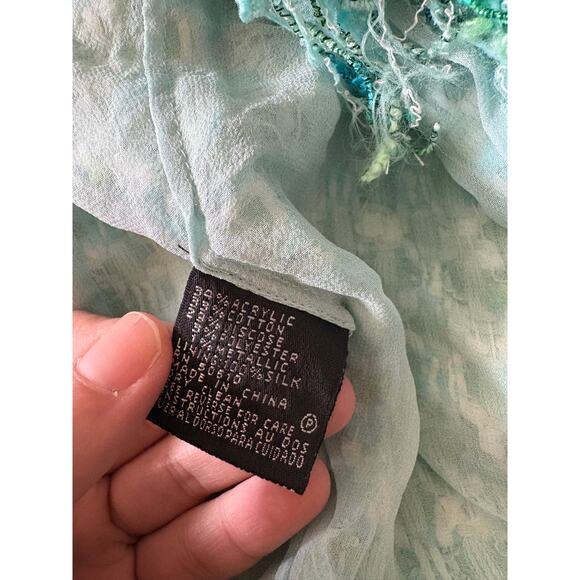 Mint Tweed Skirt Set | Fringe Trim Jacket & Mini Skirt | Matching Set - Picture 4 of 6